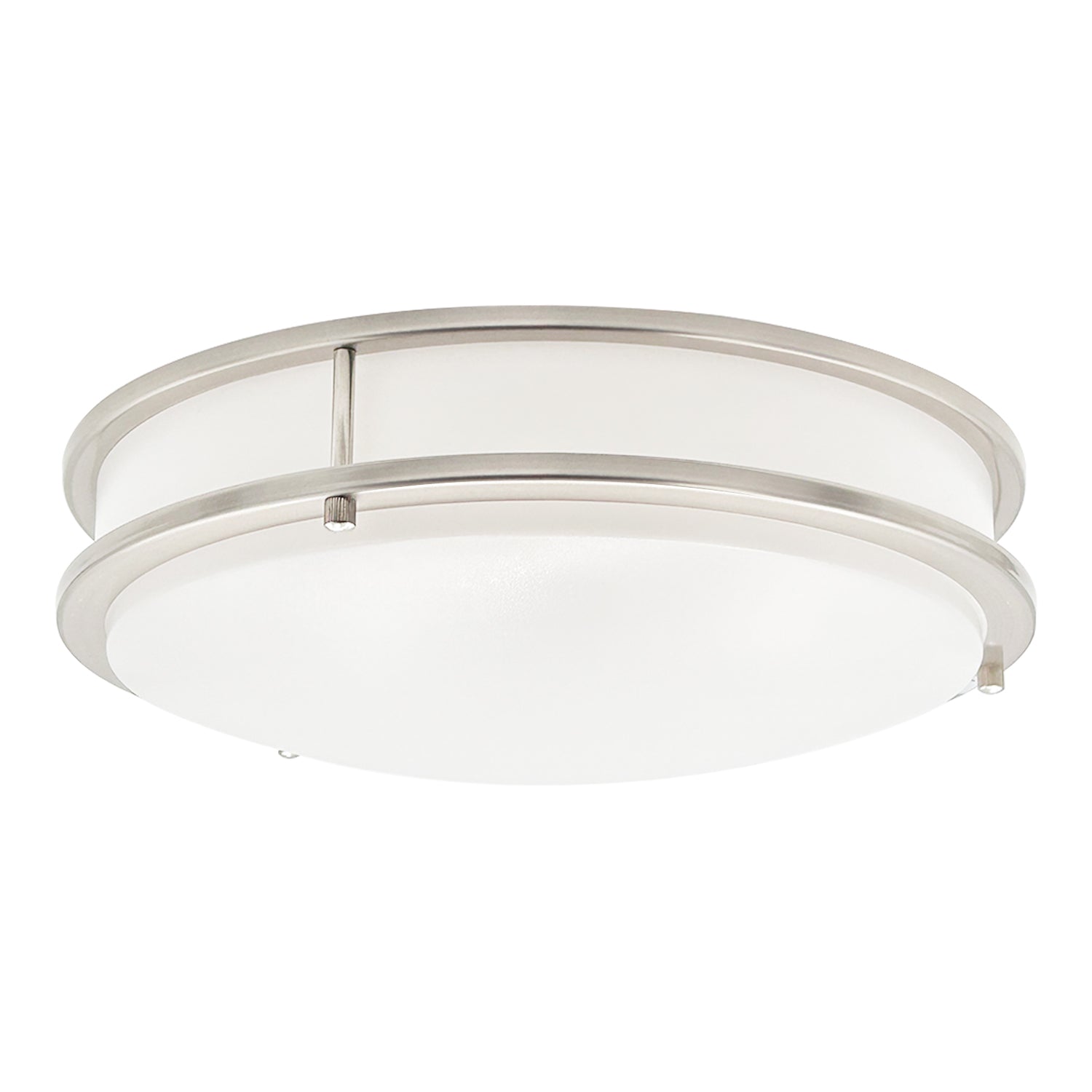 Flush Mount Light,1-Light Brushed Nickle LED