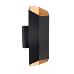 13’’ Black LED Wall Sconce 400 Lumens, 2700K