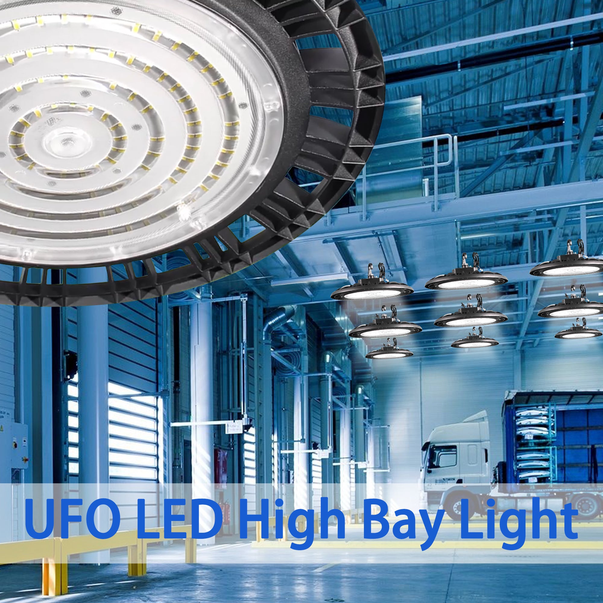 12-in x 12-in 14000-Lumen 5000 K Daylight LED High Bay Light