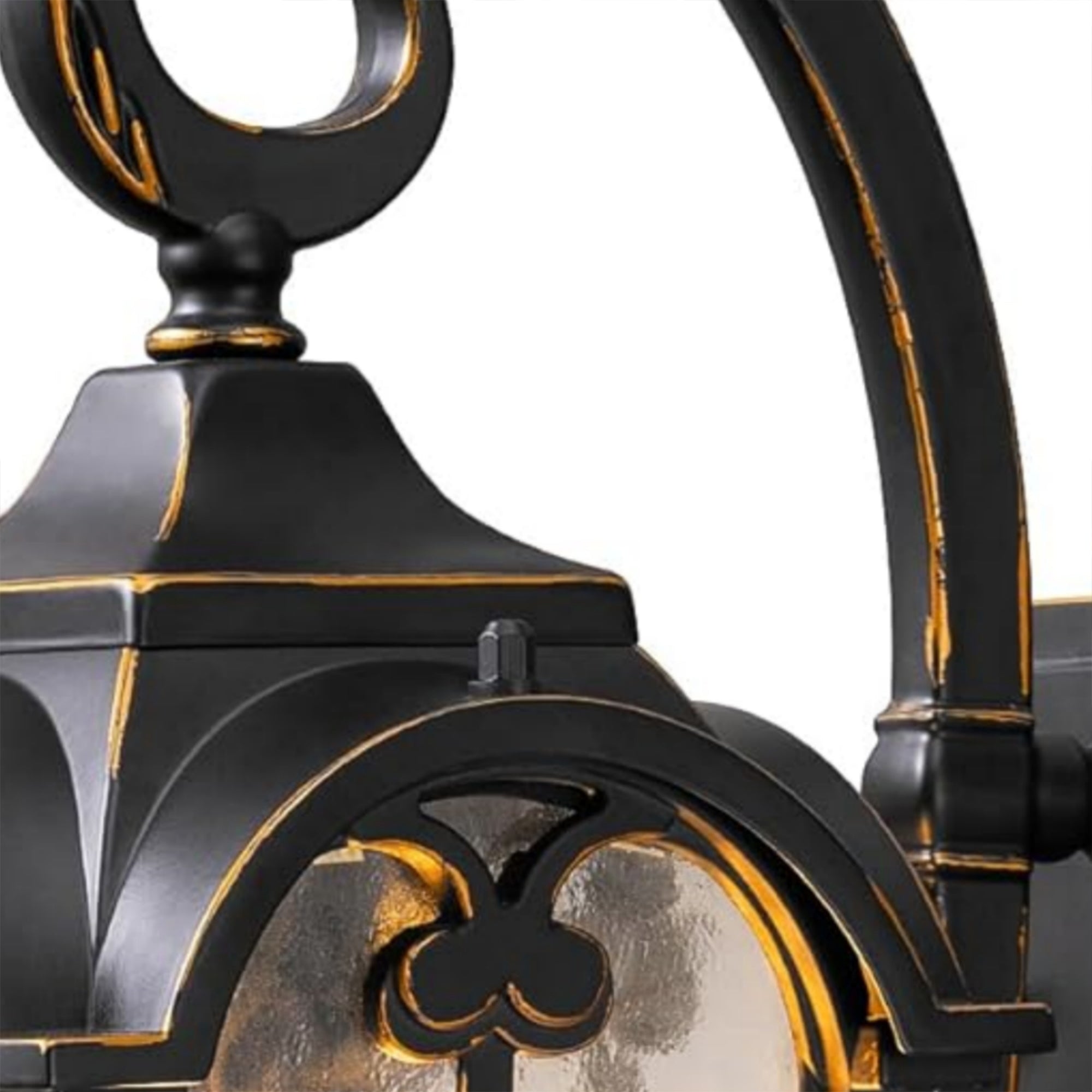 17-in H Matte Black Dusk to Dawn Outdoor Wall Light With GFCI