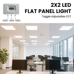 2 x 2 ft. 4400-Lumens LED Flat Panel Light-2Pack