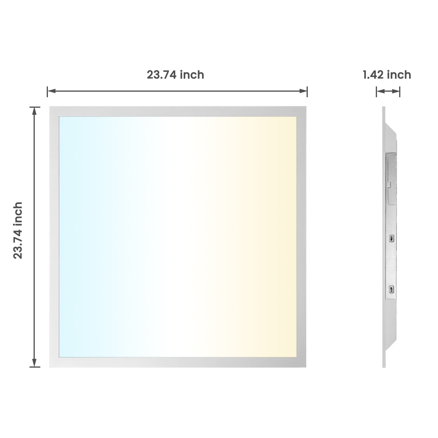 2 x 2 ft. 4400-Lumens LED Flat Panel Light-2Pack