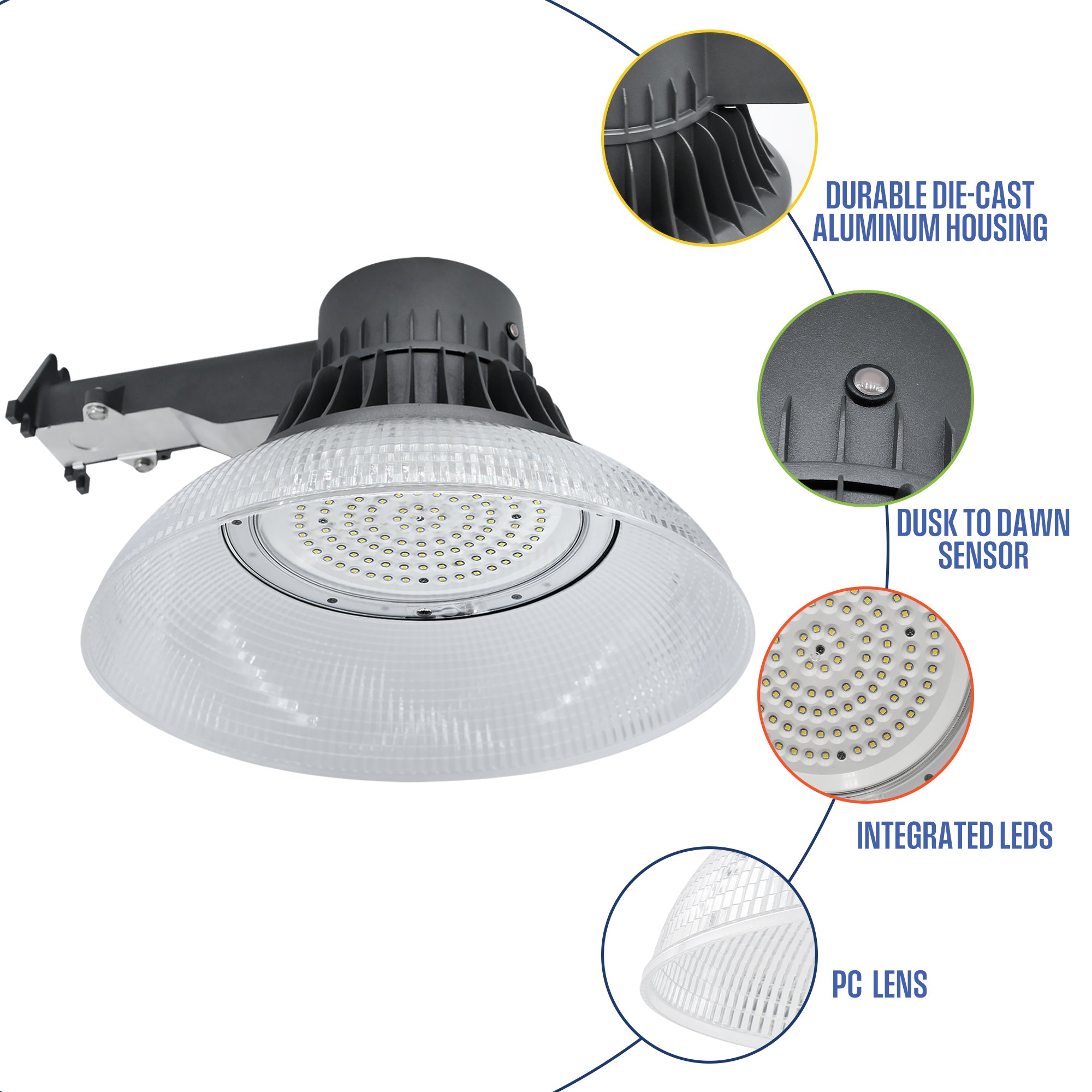 10000 Lumen Wired LED Barn Light