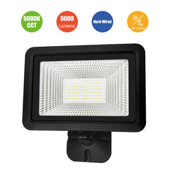 300 -Watt EQ Hardwired LED Black 1 -Head Dusk-to-Dawn Flood Light 5000 -Lumen