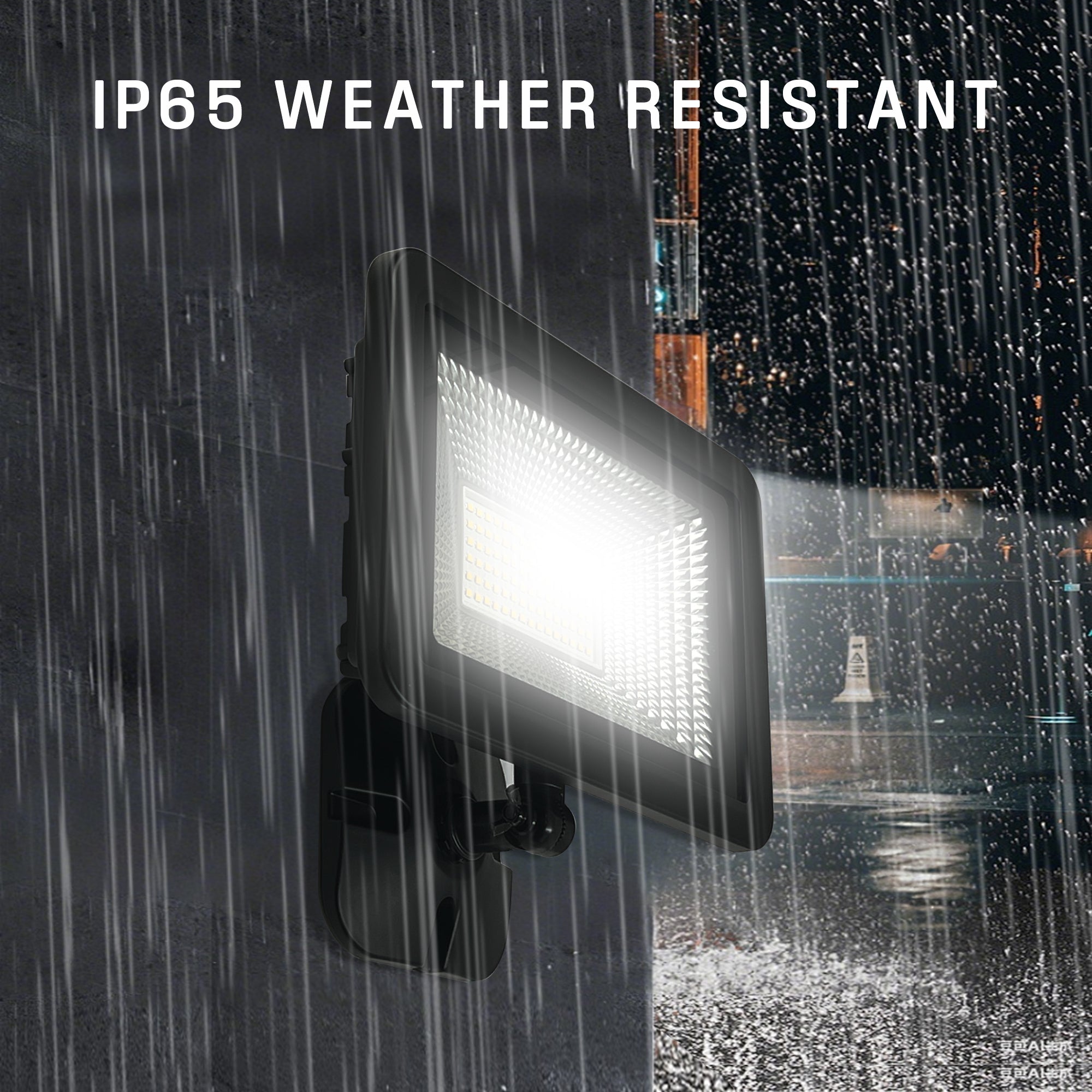 300 -Watt EQ Hardwired LED Black 1 -Head Dusk-to-Dawn Flood Light 5000 -Lumen