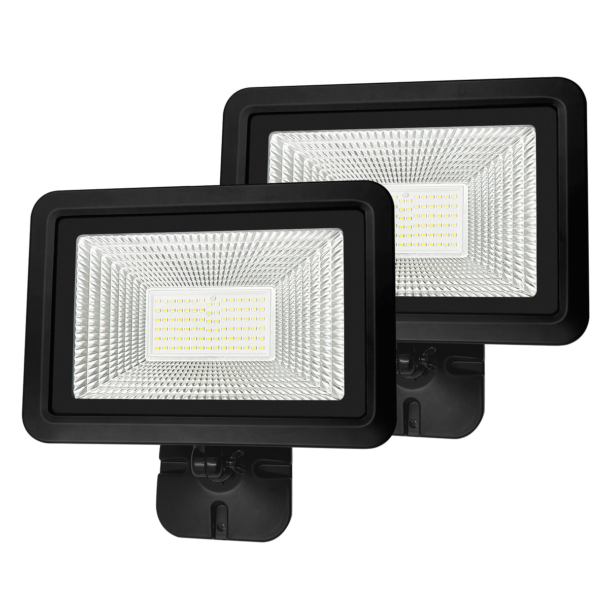 300 -Watt EQ Hardwired LED Black 1 -Head Dusk-to-Dawn Flood Light 5000 -Lumen 2-Pack