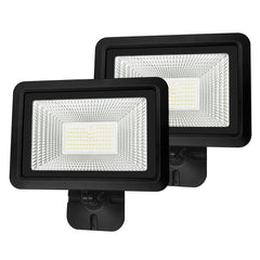 300 -Watt EQ Hardwired LED Black 1 -Head Dusk-to-Dawn Flood Light 5000 -Lumen 2-Pack