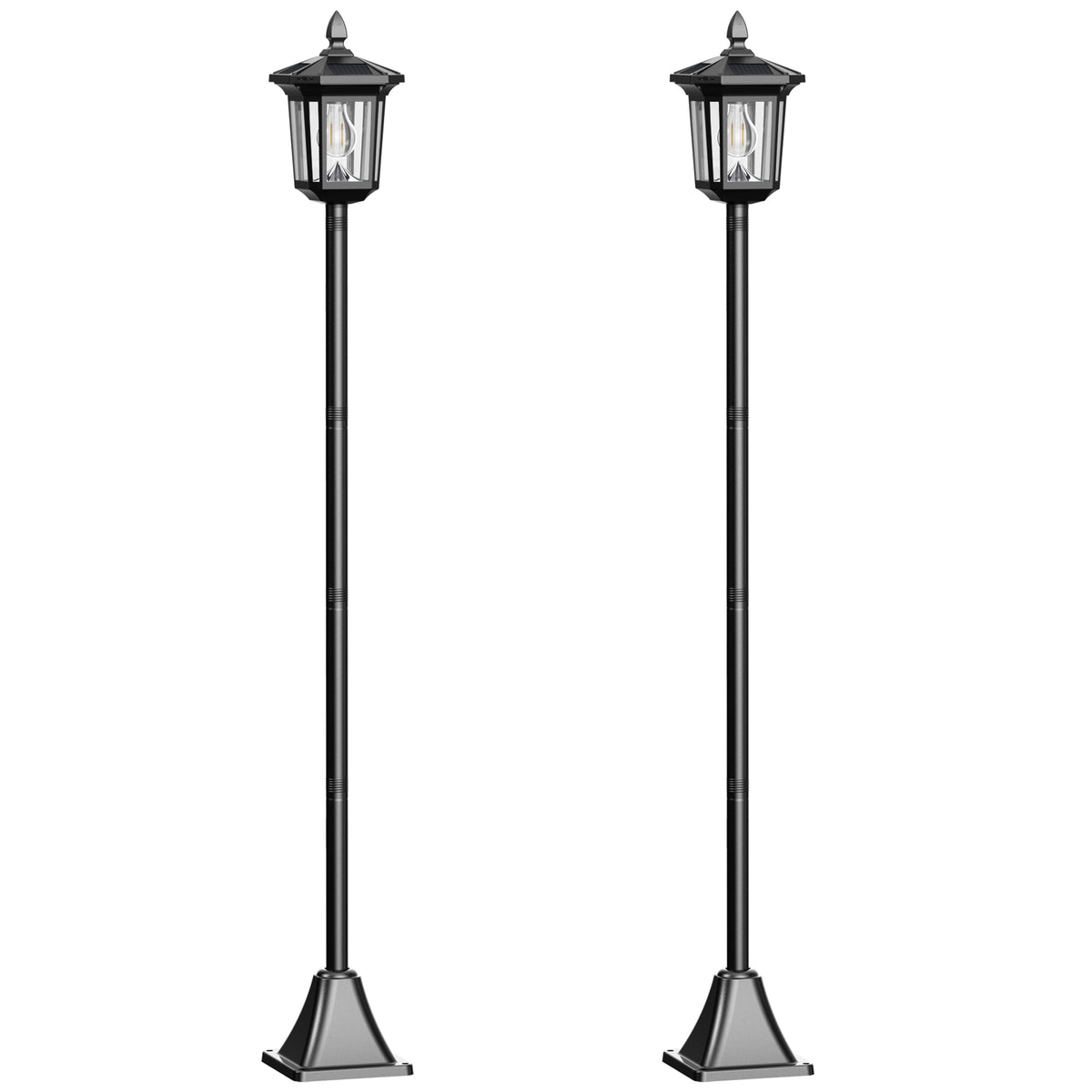 100 Lumen Solar Post Light – 2-Pack (3000K Warm White)