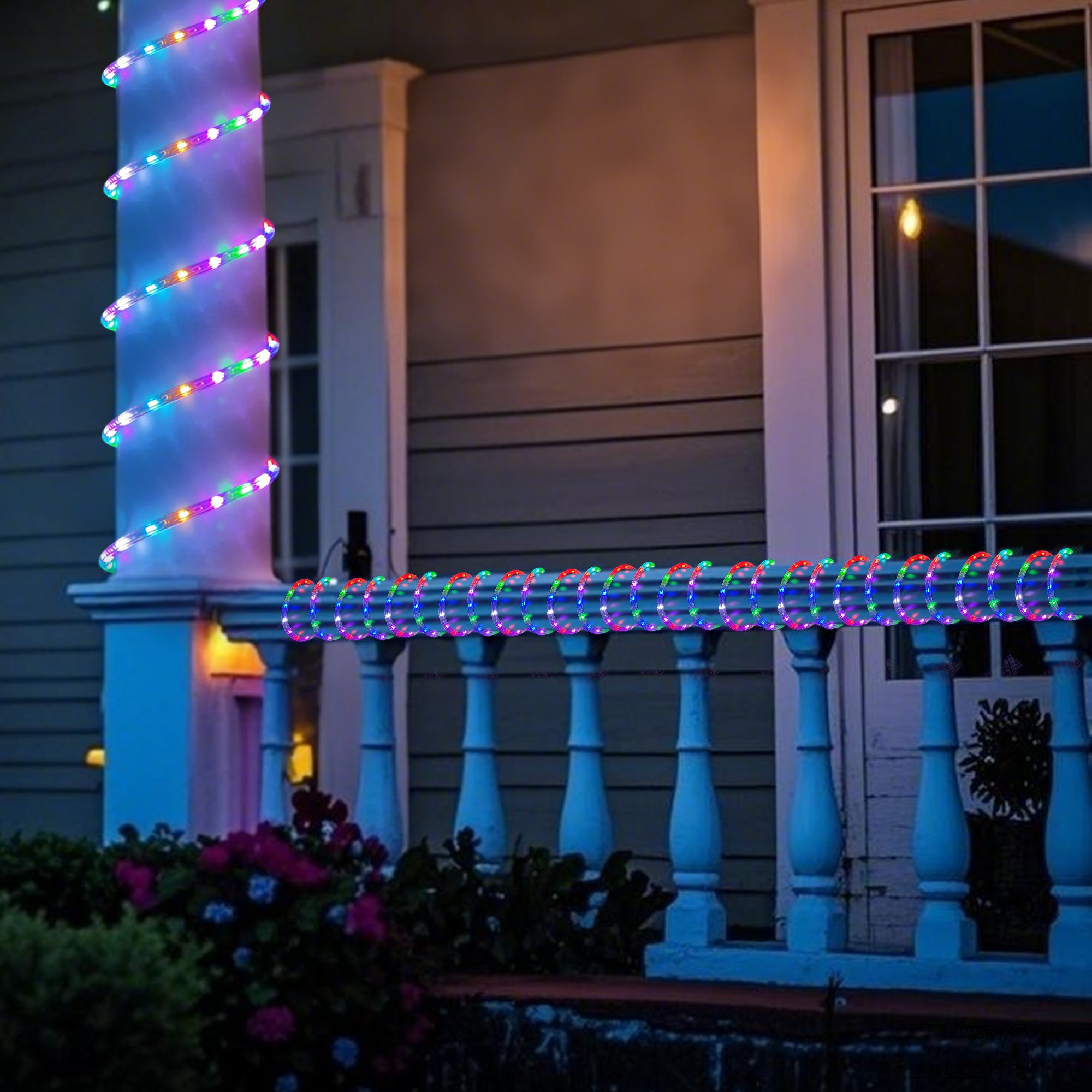 18FT Color Changing LED Rope Light with Remote Control-2PK