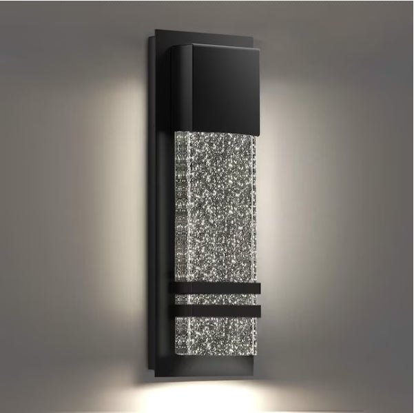 Cedar Hill Wall light 14-in H Black Integrated LED Outdoor Wall Light