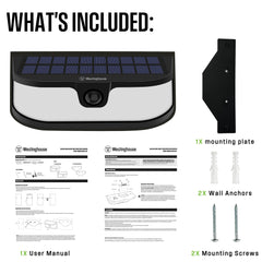 Westinghouse 1200 Lumen Solar LED Motion Activated Wall Lights – 4-Pack