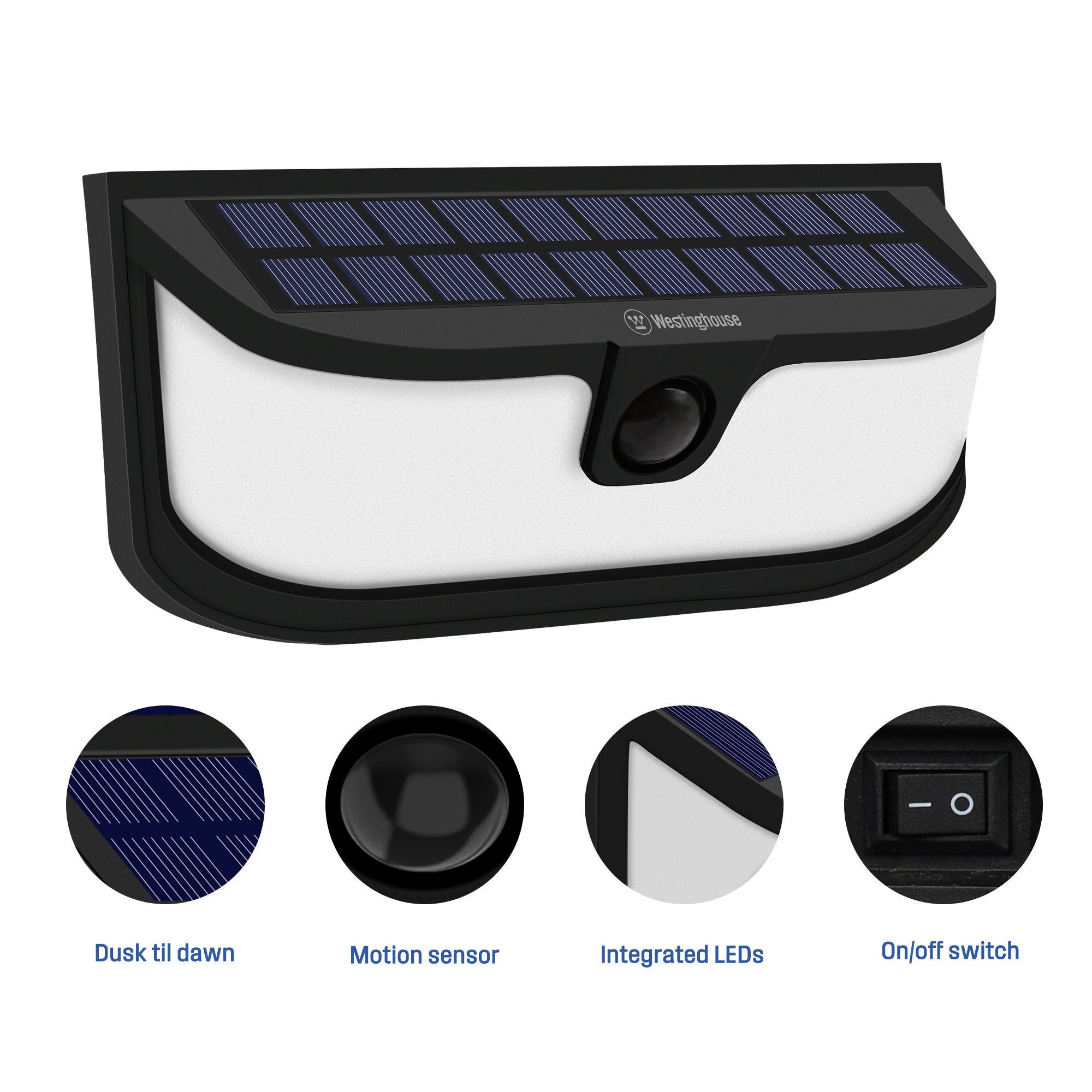 Westinghouse 1200 Lumen Solar LED Motion Activated Wall Lights – 4-Pack