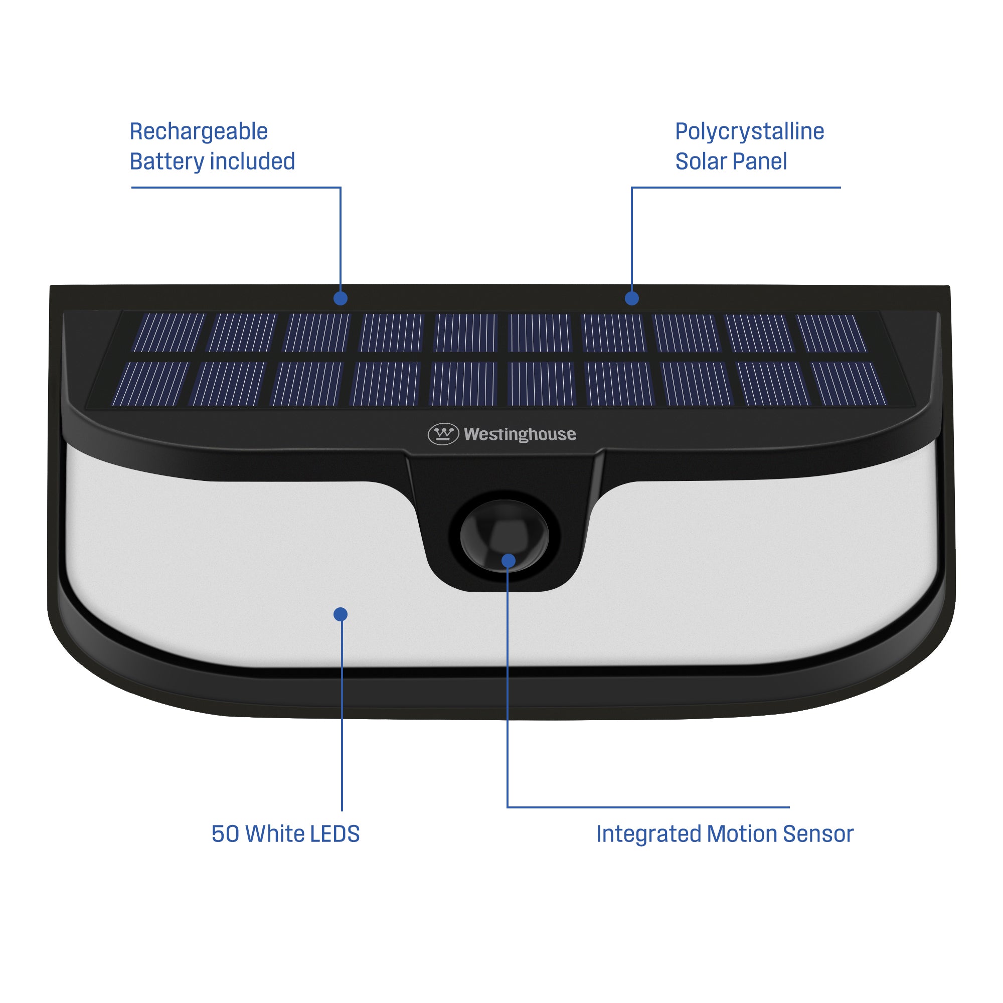 Westinghouse 1200 Lumen Solar LED Motion Activated Wall Lights – 4-Pack