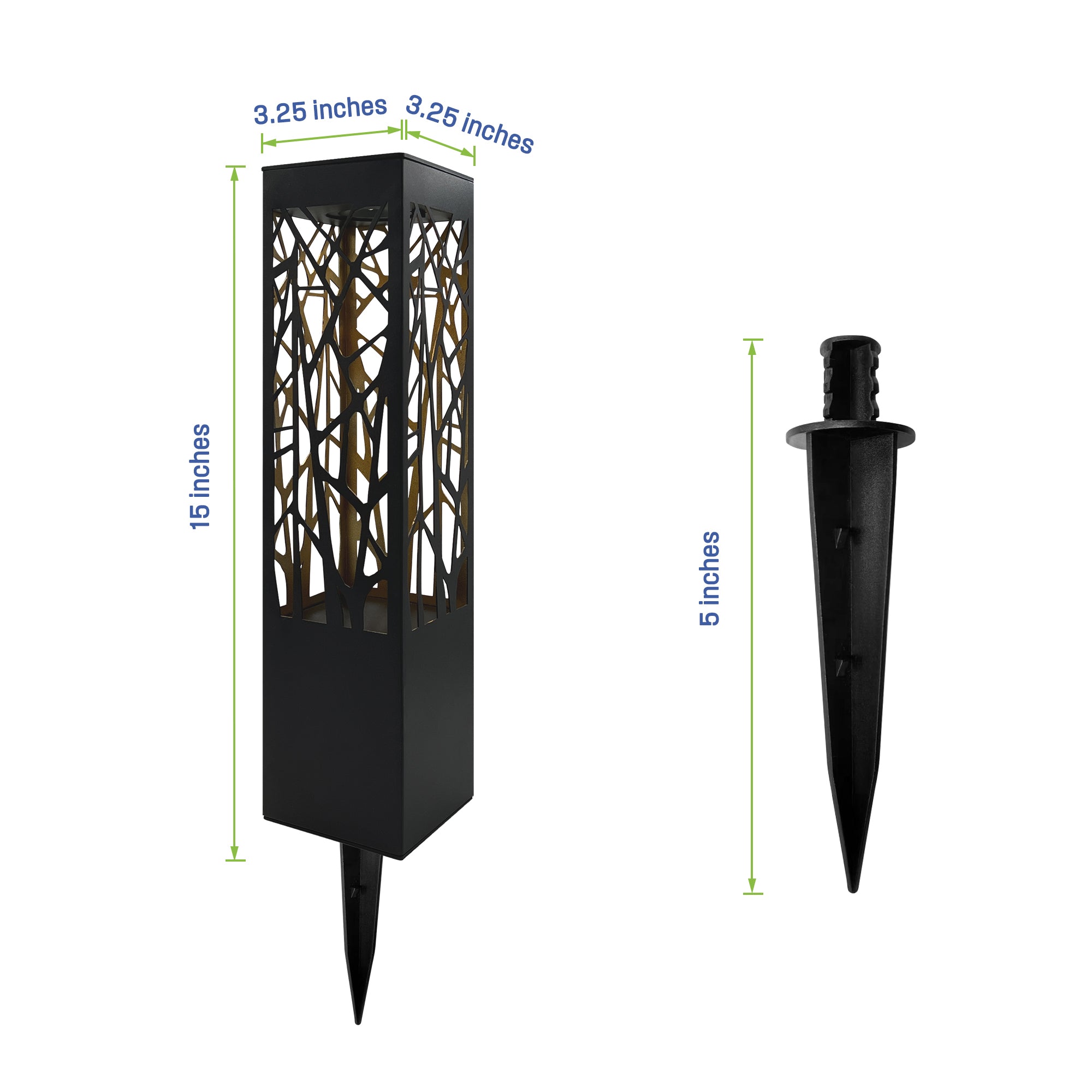 30 Lumens LED Solar Bollard Set – 5-Pack (3000K Warm White)