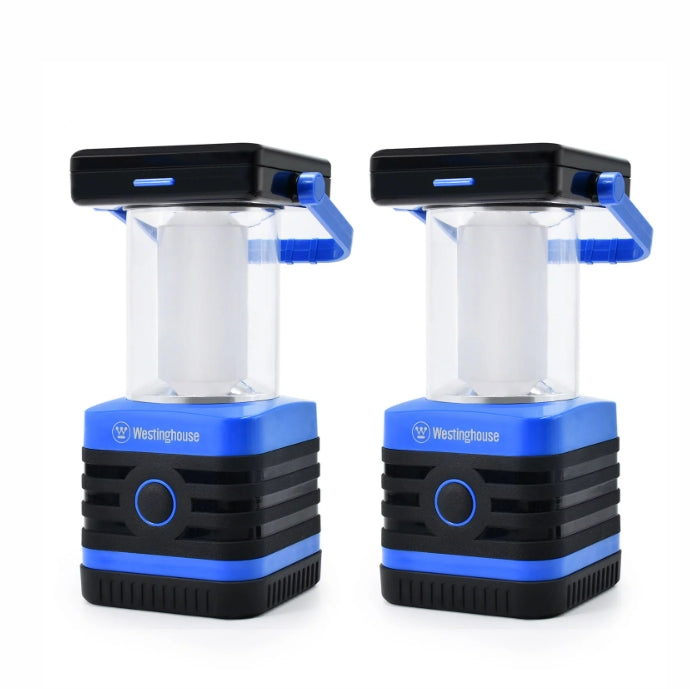 Westinghouse 1000 Lumen Solar Rechargeable LED Portable Lanterns (Set of 2)