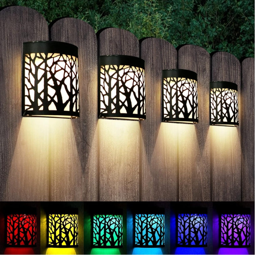 Solar Color Changing Outdoor Wall Light – 4 Pack