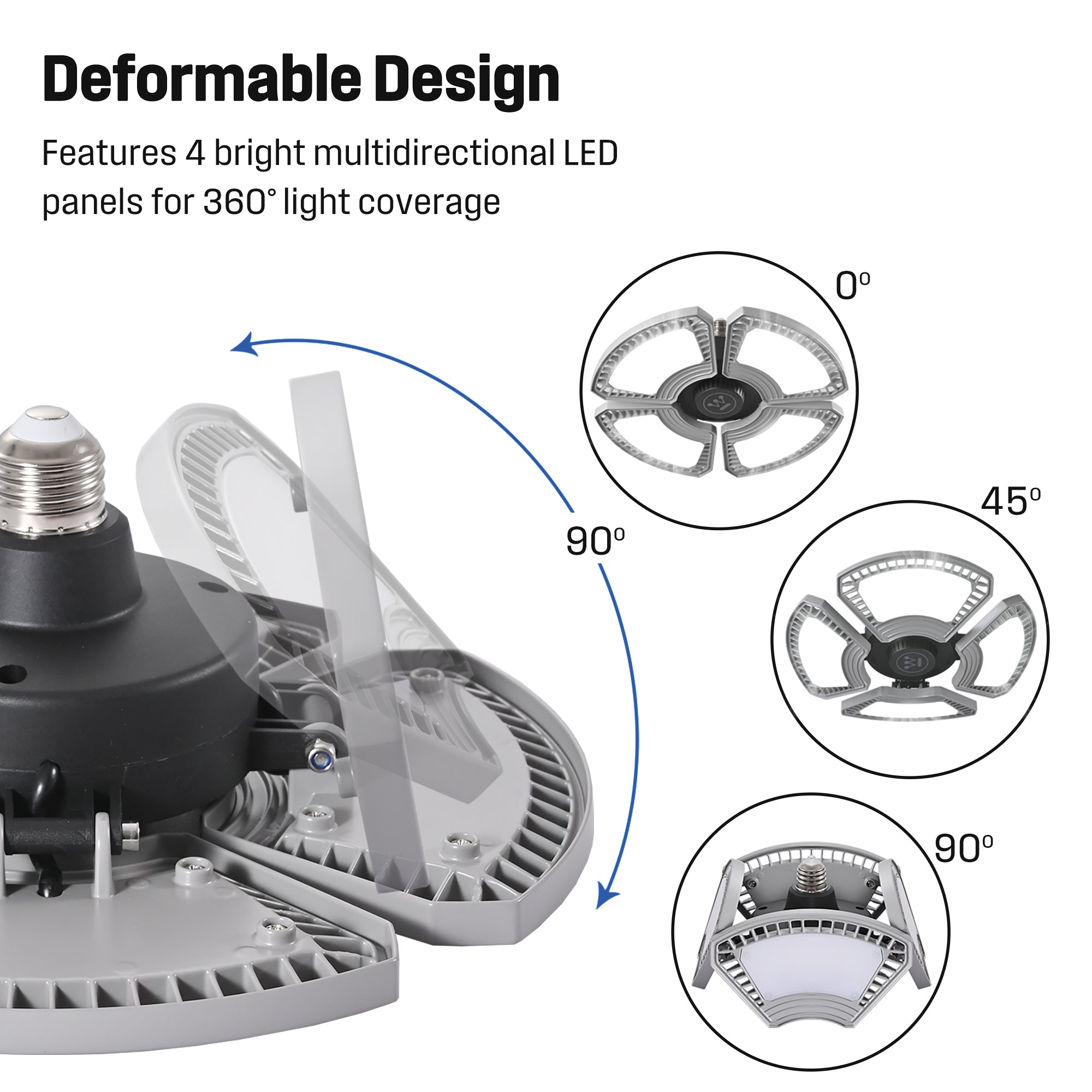 0.8-ft 8000 Lumen Gray Daylight LED Garage Shop Light