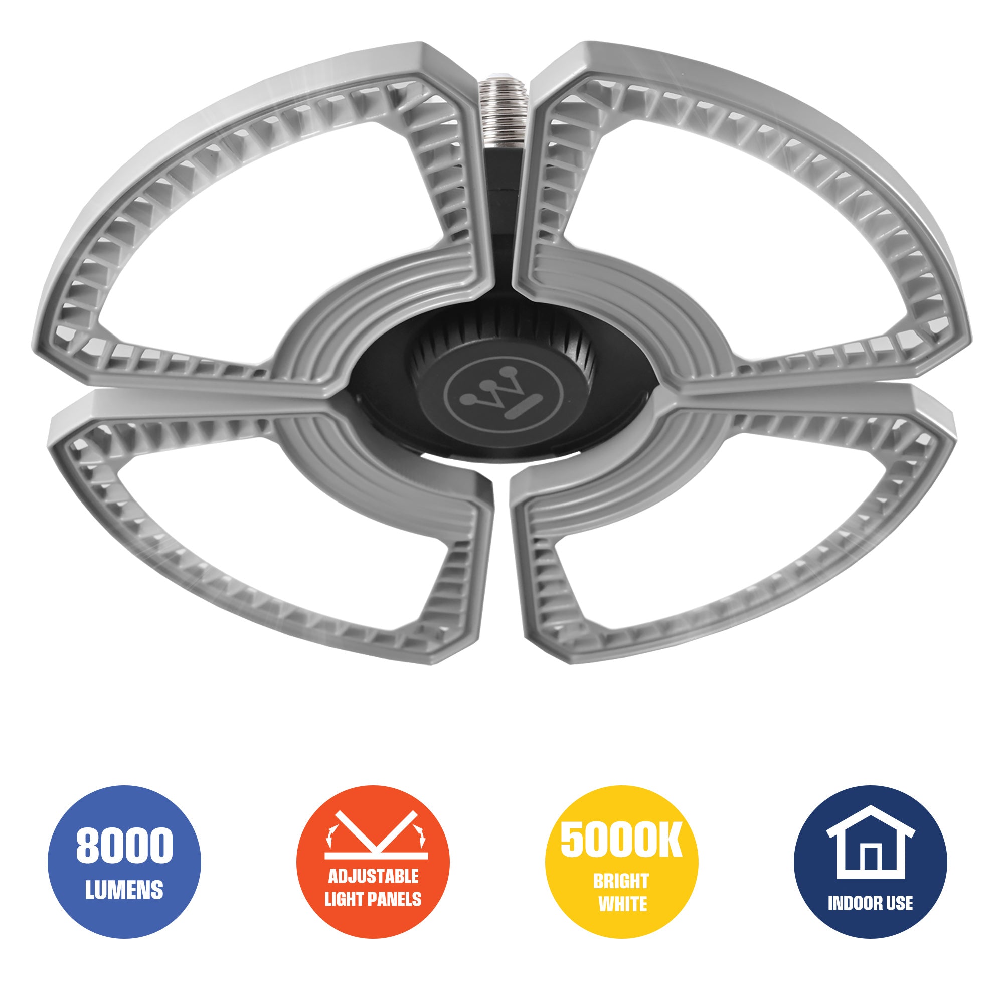 0.8-ft 8000 Lumen Gray Daylight LED Garage Shop Light