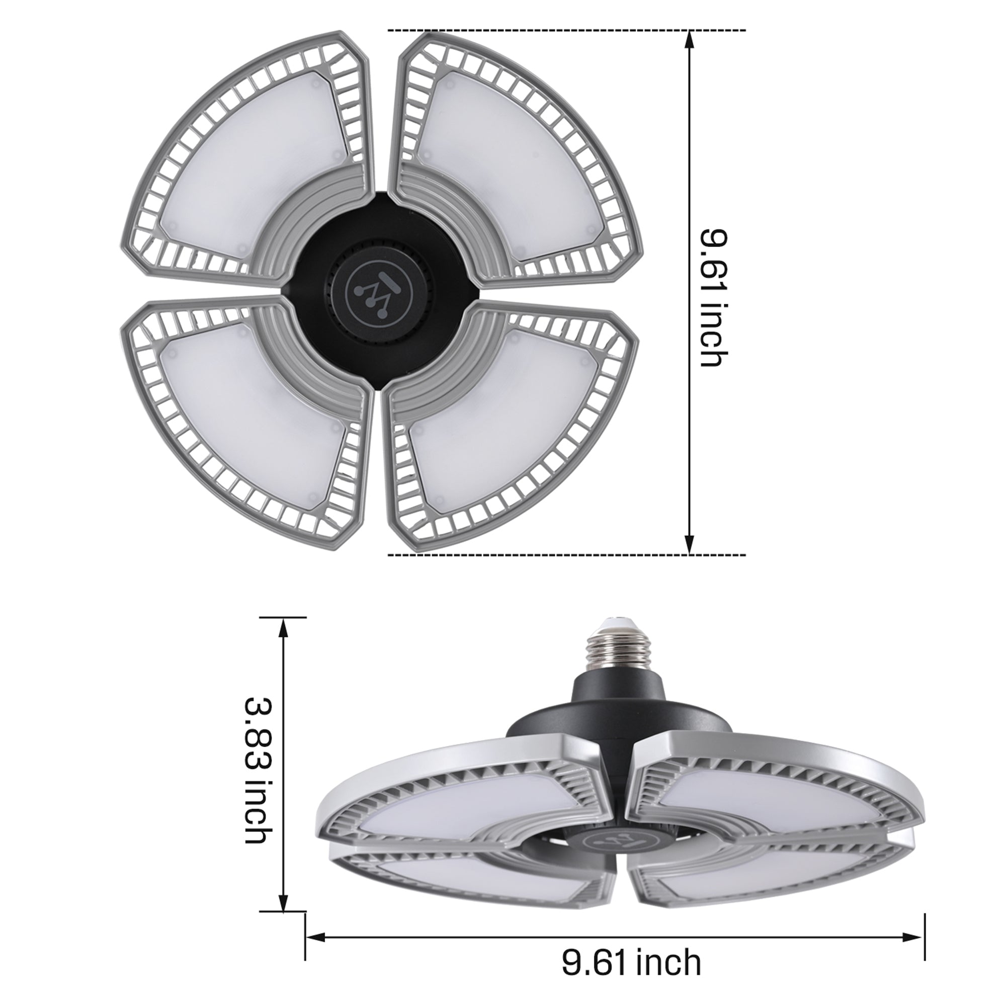 0.8-ft 8000 Lumen Gray Daylight LED Garage Shop Light