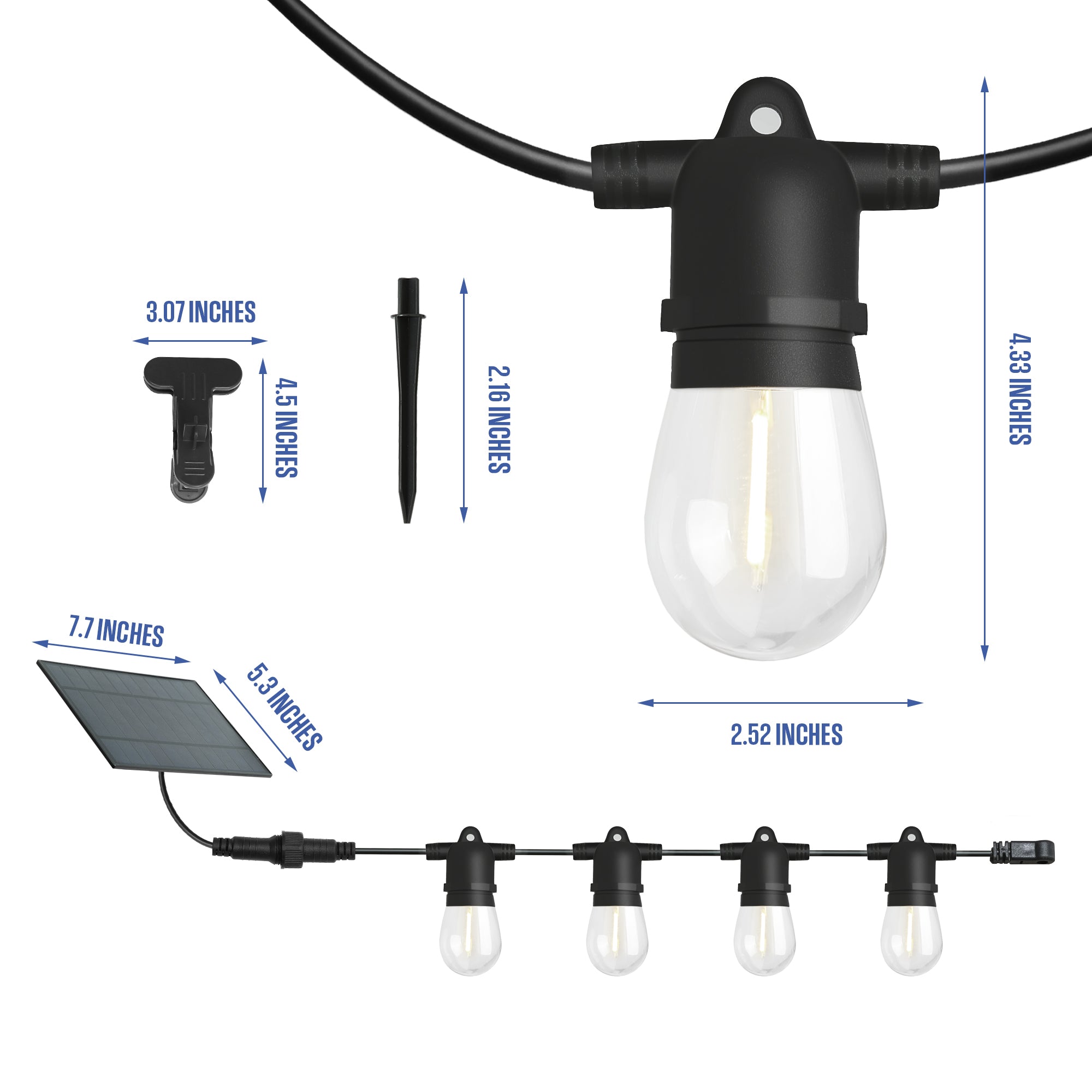 Westinghouse 36FT Solar String Light – 15 Bulbs
